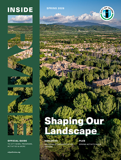 image of magazine cover which shows Irvine's landscape