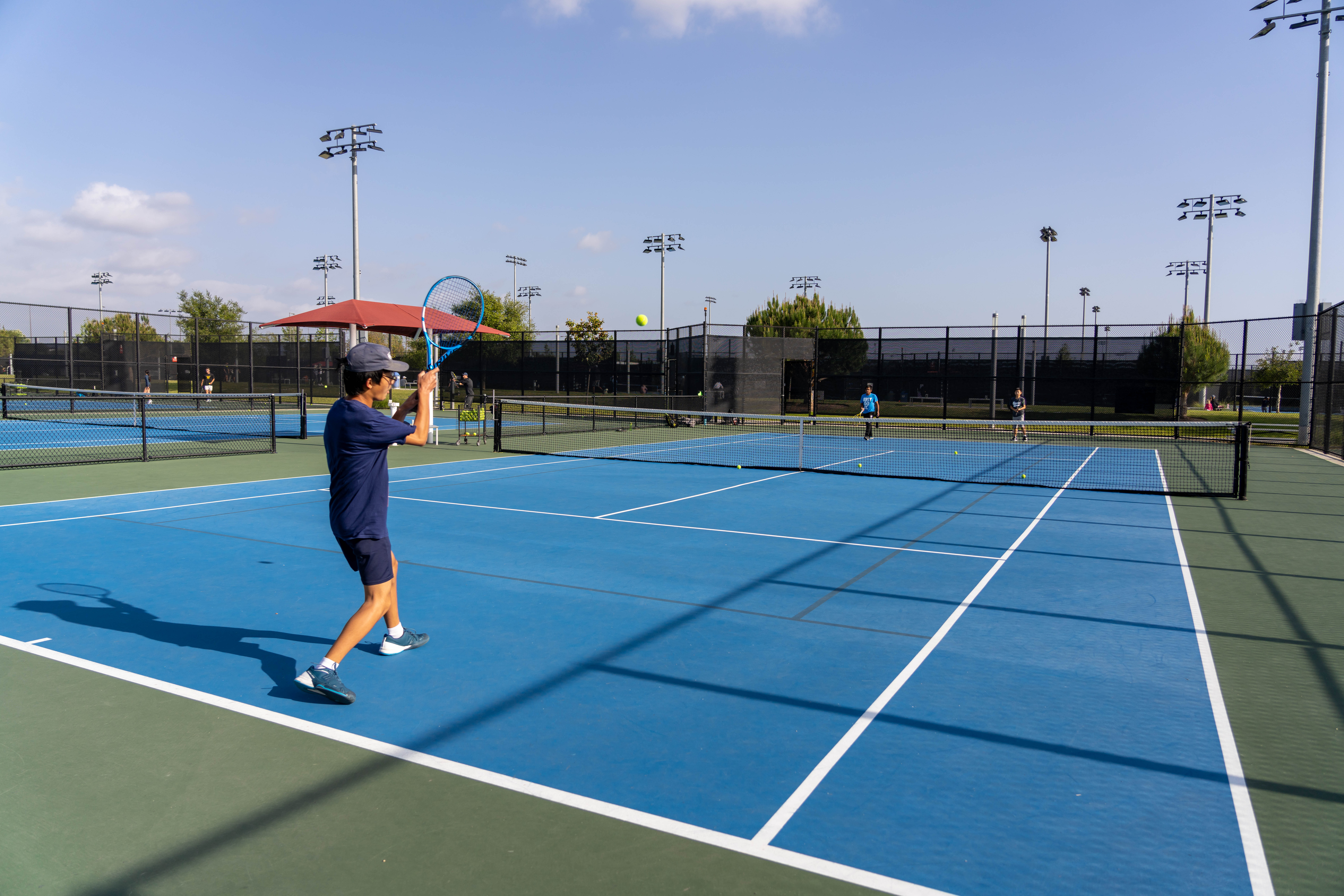 man playing tennis