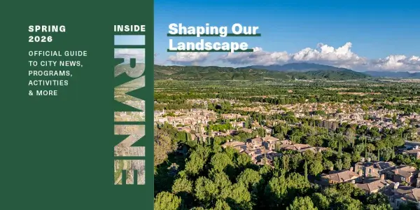 image of magazine cover which shows Irvine's landscape