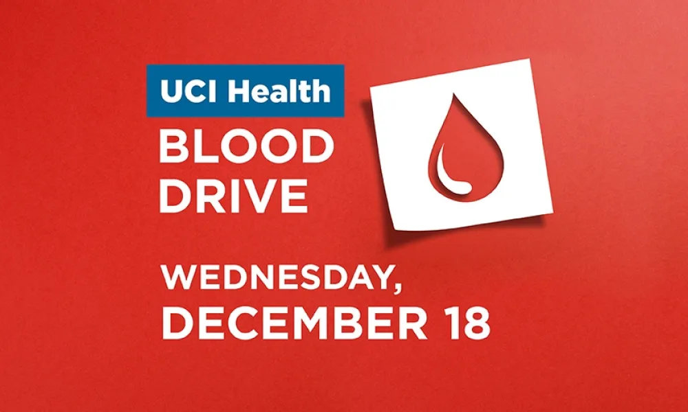 UCI Health Blood Drive Wednesday December 18