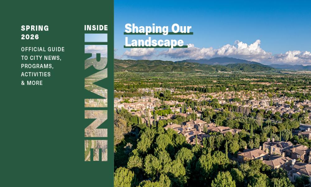 image of magazine cover which shows Irvine's landscape