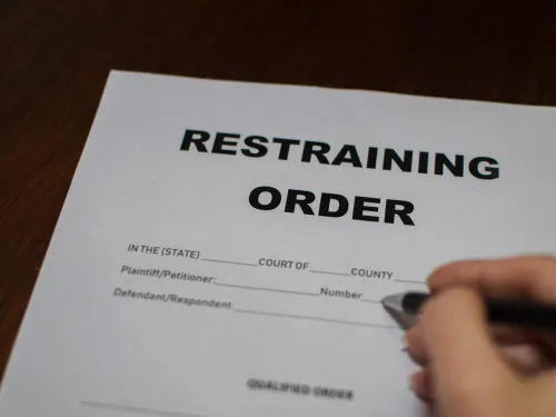 Restraining order document